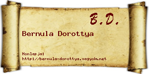 Bernula Dorottya névjegykártya